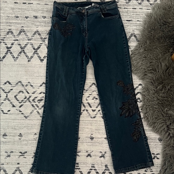 Denim - 2000s Embroidered Jeans